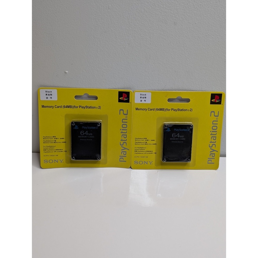 Sony PlayStation 2 PS2 64MB Memory Card Bundle Of 2